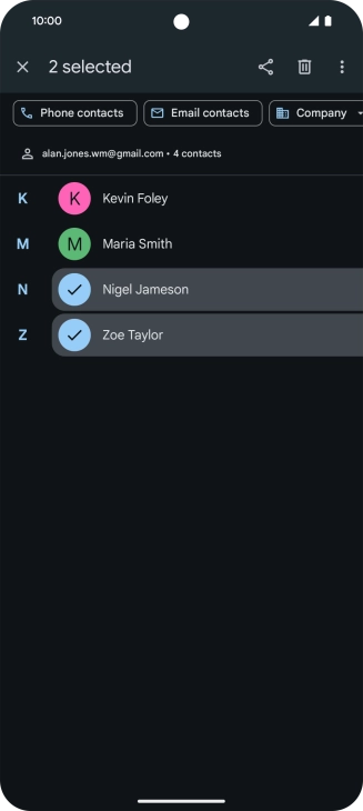 Press the menu icon.