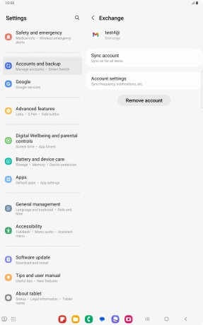 Press Account settings.