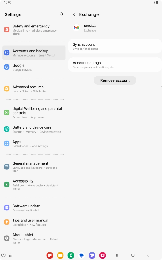 Press Account settings.