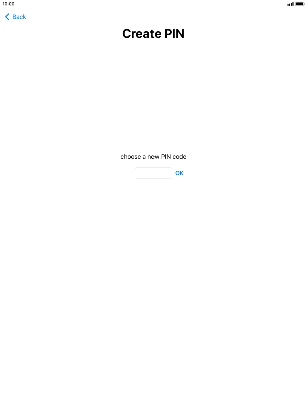 Key in a new four-digit PIN and press OK.