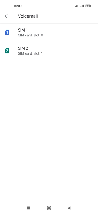 Press the required SIM.