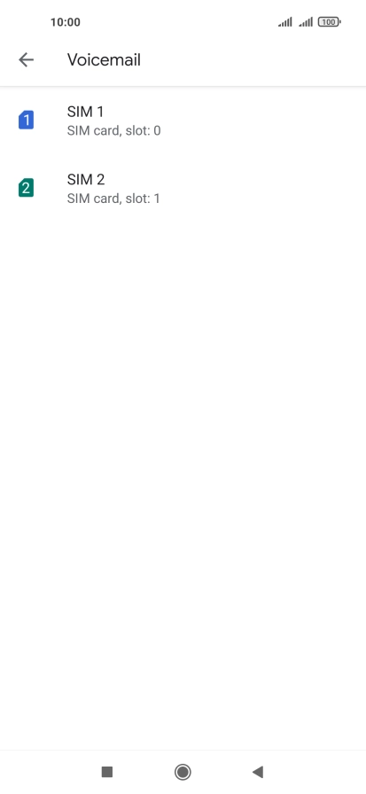 Press the required SIM.