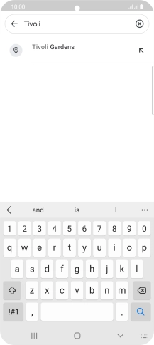 Press the required destination.