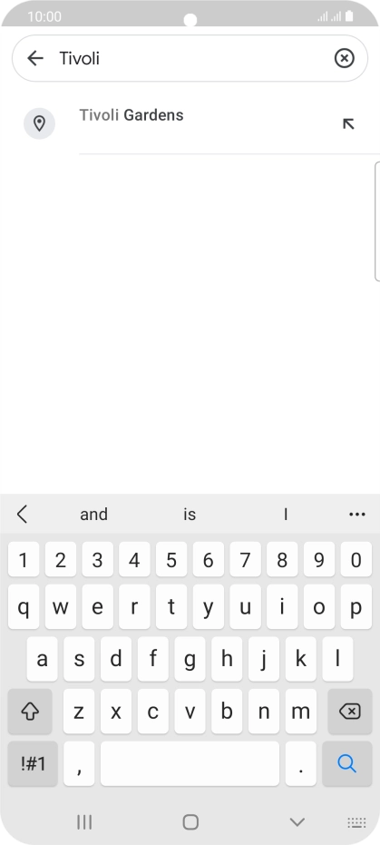 Press the required destination.