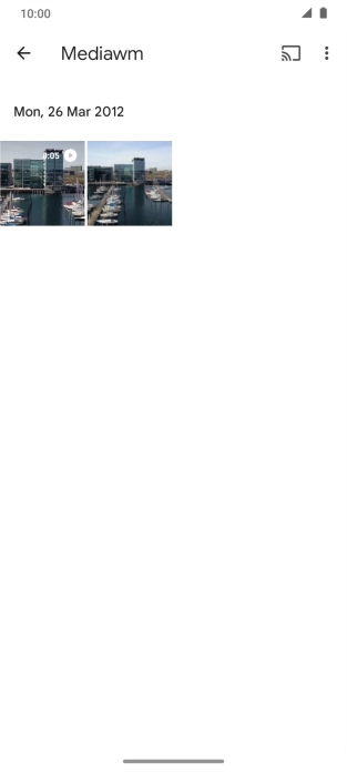 Press and hold the required picture or video clip. Press and hold the required picture or video clip.