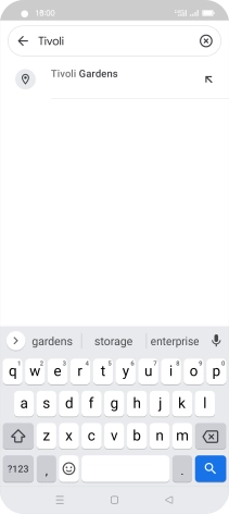 Press the required destination.