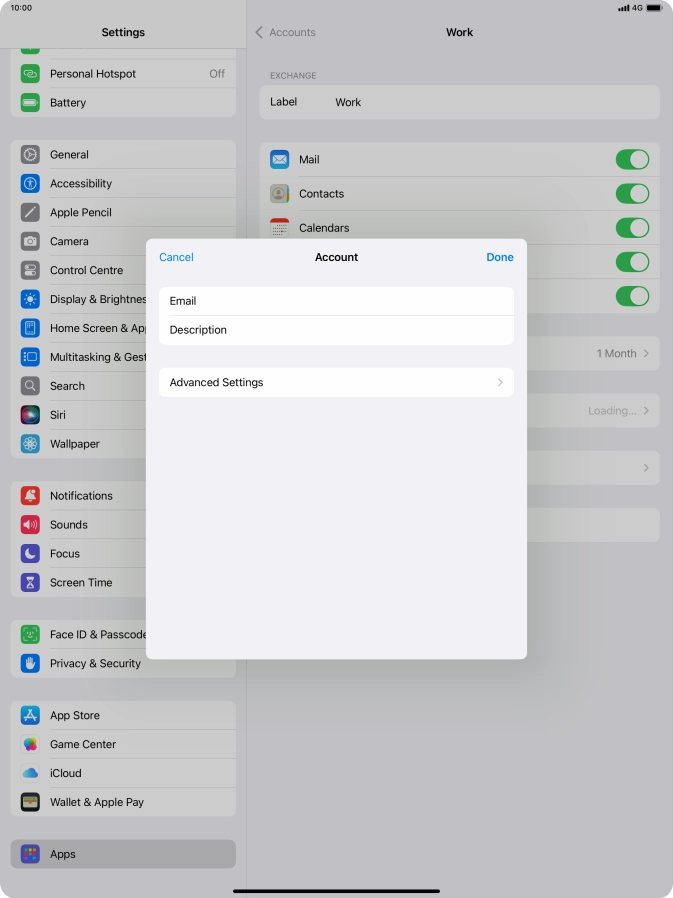 Press Advanced Settings.
