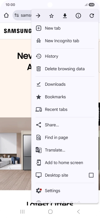 Press Settings. Press Settings.