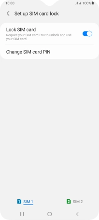 Press the required SIM.