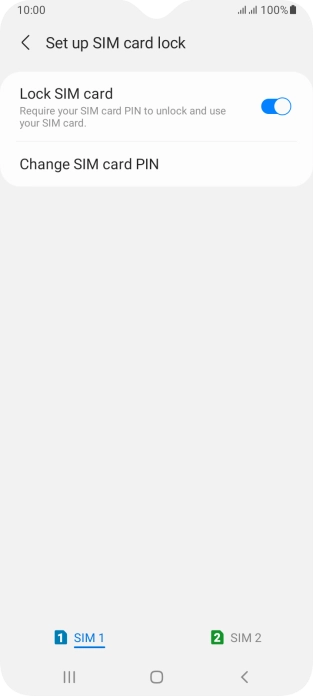 Press the required SIM.