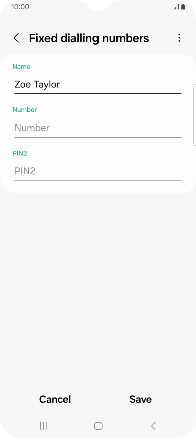 Press Number and key in the required phone number.