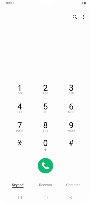 Press the menu icon.