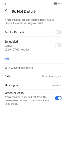 Press the indicator next to 