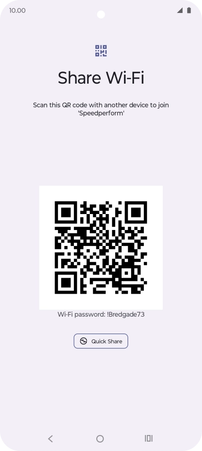 Place the QR code inside the camera frame on the other device to scan the code.