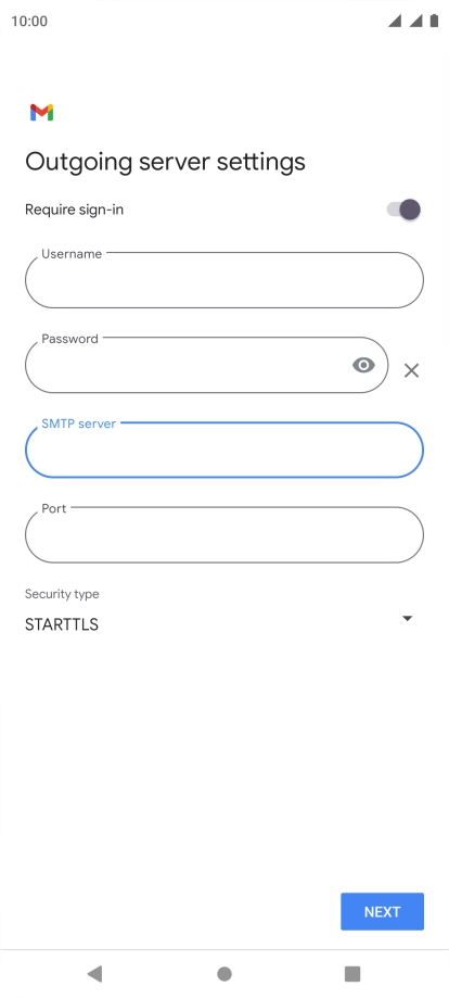 Press the field below 