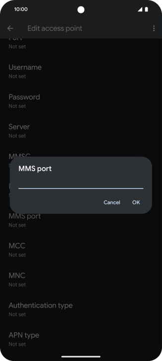 Key in 8799 and press OK.