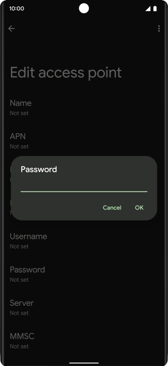 Key in wap and press OK. Key in wap and press OK.