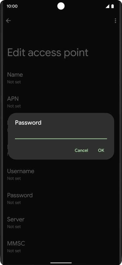 Key in wap and press OK. Key in wap and press OK.