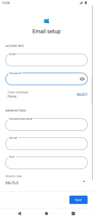 To turn on the function, press SELECT and follow the instructions on the screen to install the required certificate.