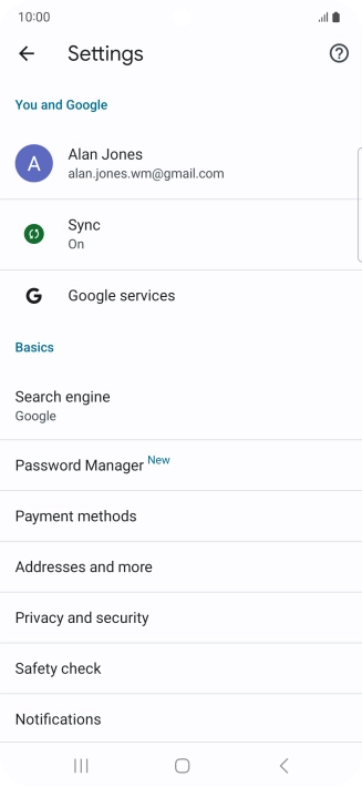 Press Privacy and security. Press Privacy and security.