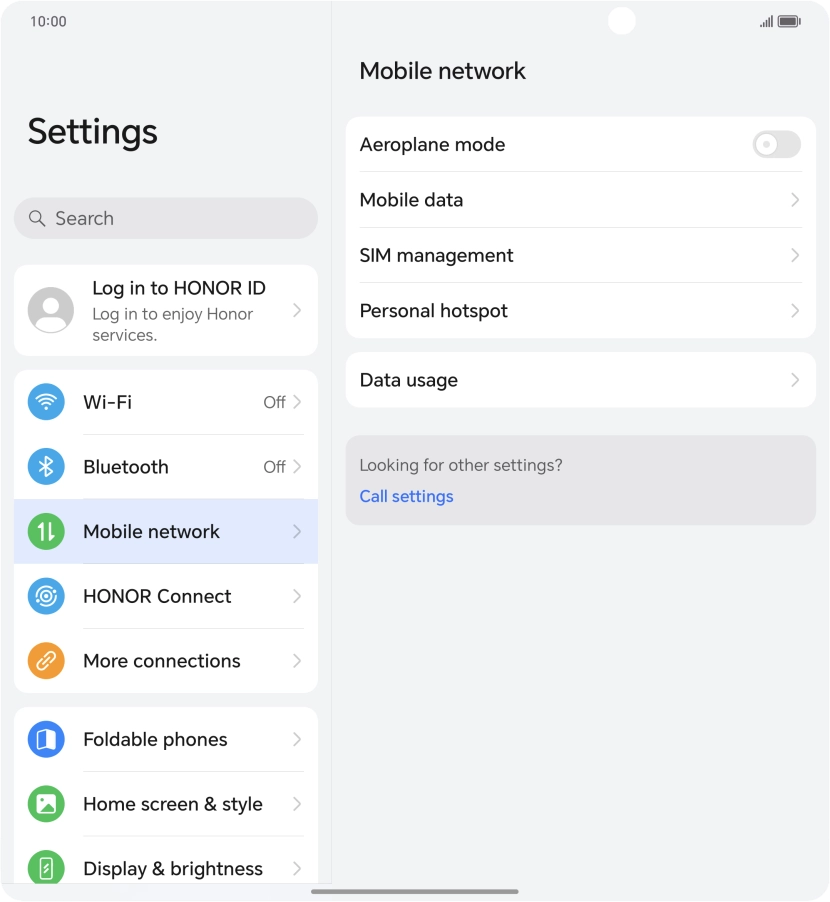 Press Data usage. Press Data usage.