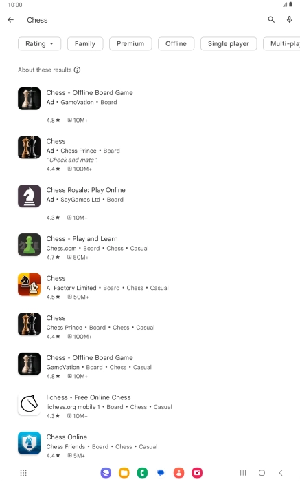 Press the required app.