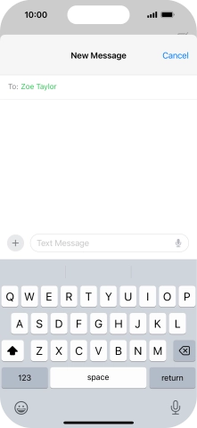 Press the microphone icon and say the required text.
