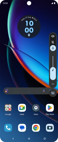 Press the vibration icon to turn on vibration.