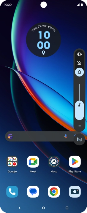 Press the vibration icon to turn on vibration.