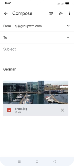 Press the field next to 