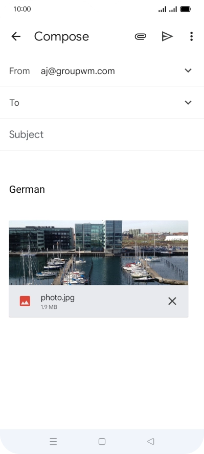 Press the field next to 