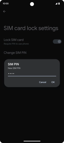 Key in a new four-digit PIN and press OK.