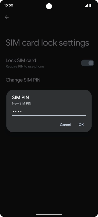 Key in a new four-digit PIN and press OK.