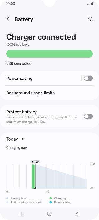 Press Power saving. Press Power saving.