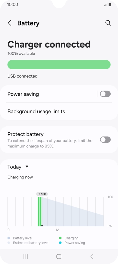 Press Power saving. Press Power saving.