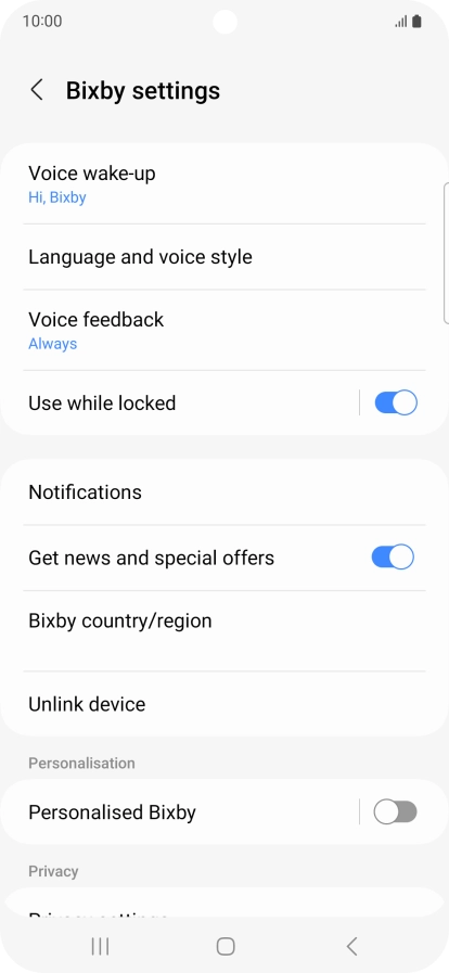 Follow the instructions on the screen to select the required settings. Follow the instructions on the screen to select the required settings.