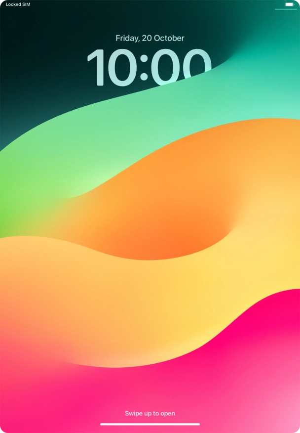 Slide your finger upwards starting from the bottom of the screen.