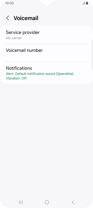 Press Voicemail number.