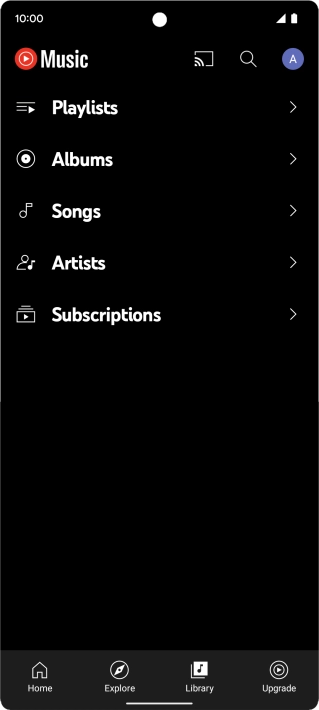 Press the required category and go to the required audio file.