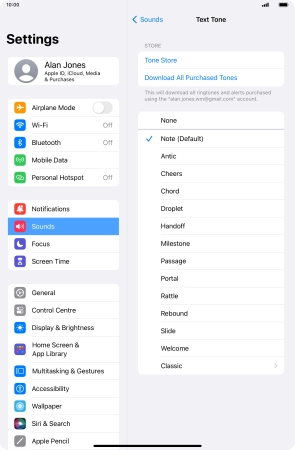 Press the required message tones to hear them.