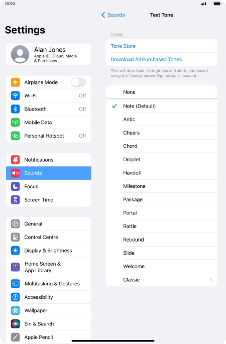 Press the required message tones to hear them.