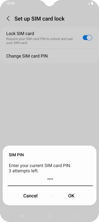 Key in your current PIN and press OK.
