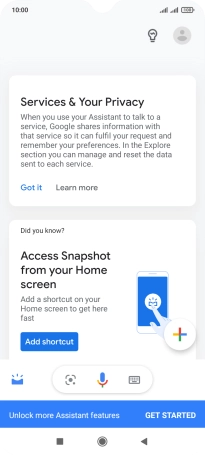 Press the profile icon.