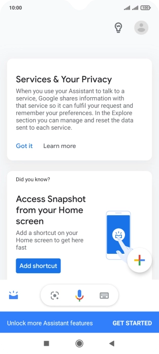 Press the profile icon.