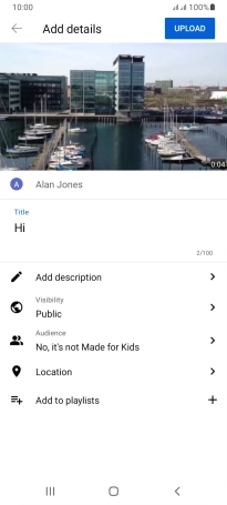 Key in the required text and press UPLOAD. Key in the required text and press UPLOAD.