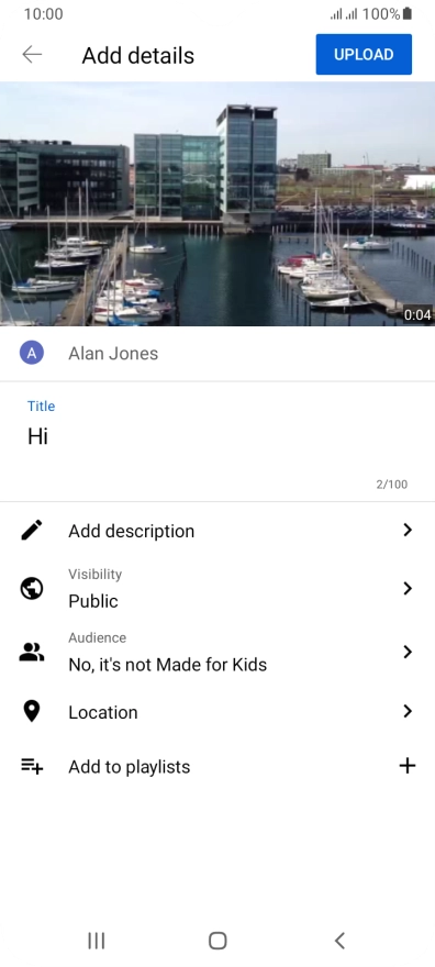 Key in the required text and press UPLOAD. Key in the required text and press UPLOAD.