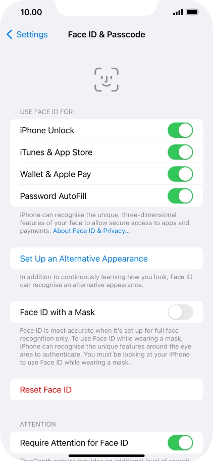 Press the indicators next to the required settings to turn them on or off. Press the indicators next to the required settings to turn them on or off.