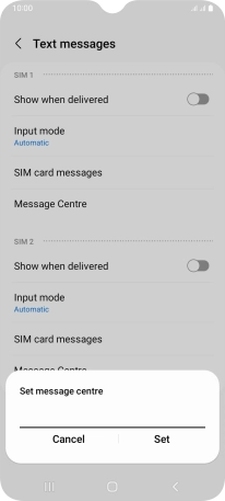 Key in +447785016005 and press Set. Key in +447785016005 and press Set.