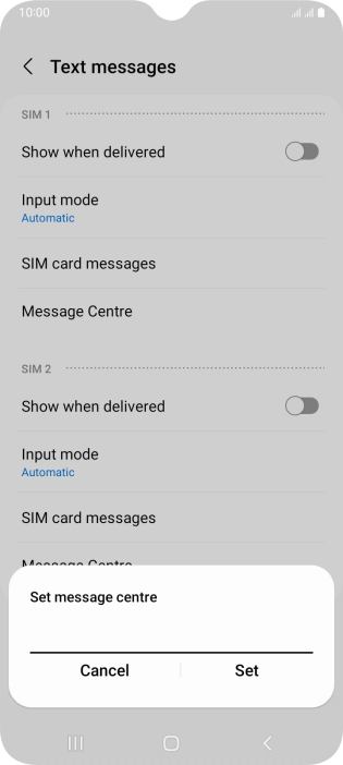 Key in +447785016005 and press Set. Key in +447785016005 and press Set.