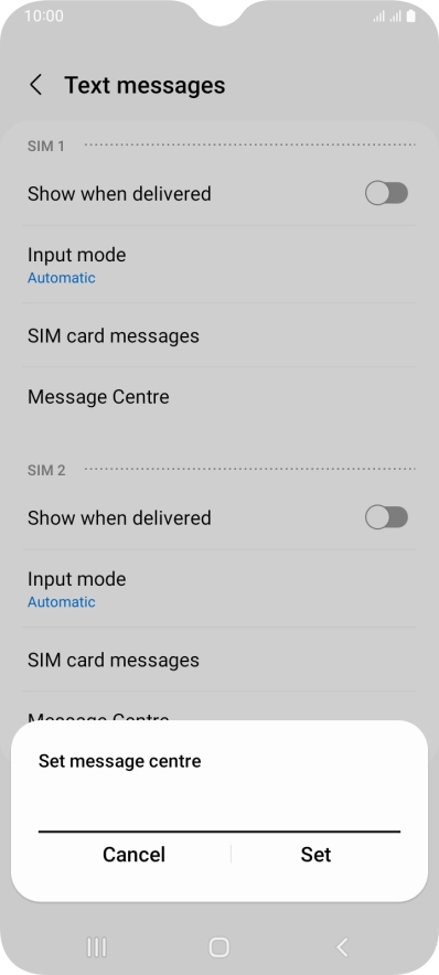 Key in +447785016005 and press Set. Key in +447785016005 and press Set.